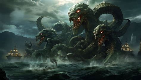 greek nine headed monster|Hydra 